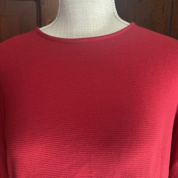 Womens J Jill Wearever Collection Tunic Top Red Small EUC - Picture 3 of 5